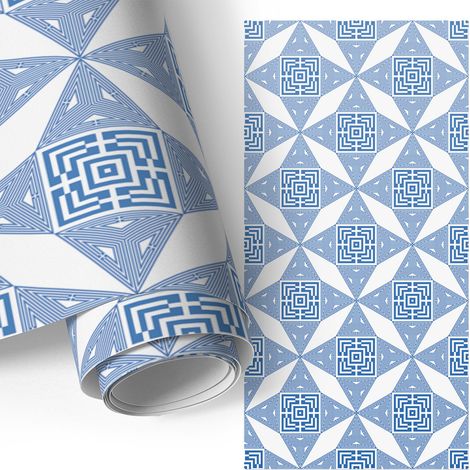 Möbel - Klebefolie - Möbelfolie - abwaschbare und selbstklebende Deko-Folie für Küche - Schrank -Tisch & Fensterbank - Griechisches Mosaik 50x100 cm