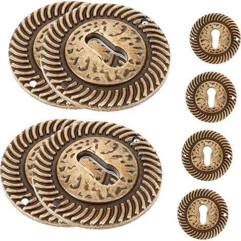 NUOBESTY Lot de 8 cache-serrures ronds vintage pour tiroirs (1/5)