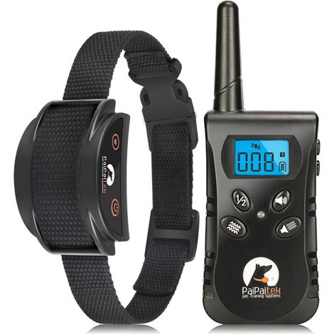 Collier de dressage pour chien à distance - Sans choc sonore et 10 niveaux de vibration, étanche IP67, portée de 500 m, rechargeable (1/5)