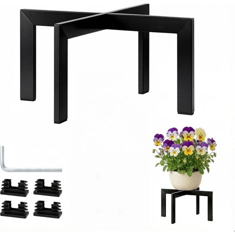 Support Plantes Interieur Métal, Tabouret Plante Noir, étagère Plante Petit Plant Stand pour Les Coins, Support Pot De Fleur pour Le Salon, La Chambre, Le Balcon Et Le Jardin (1/5)