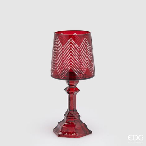 EDG Enzo De Gasperi Portacandela Abat Jour H 30 Cm D 13 Cm Rosso