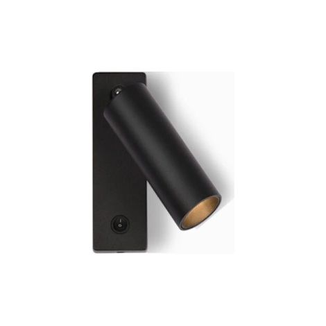 Lampe de chevet LED 3W lumière chaude 3000K, montage en surface, spot encastré, applique murale, lampe de lecture pour hôtel, couloir, bar, maison, noir (1/5)