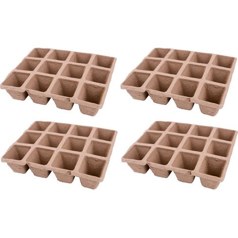 Anzuchttopf Strend Pro Herrison P1002, Papier, 12 Sämlinge, Pack. 4 Stk., 210x170x45 mm (1/2)