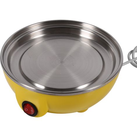 220V Cuiseur Œufs Électrique Multifonction Double Couche avec Vapeur pour Cuisine Maison (Jaune)