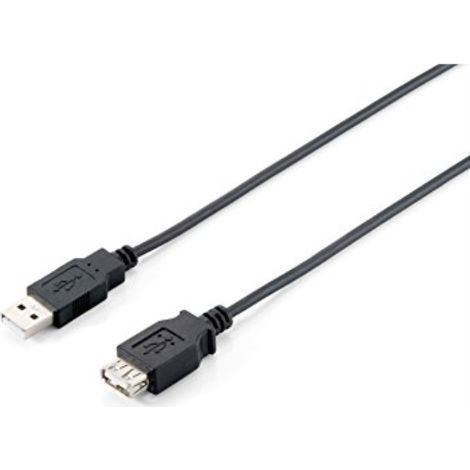 Equip Cable USB 2.0 Am/AH Alargador Macho/Hembra 5m Negro