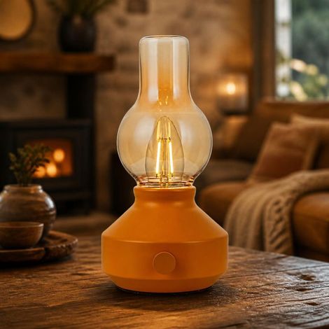 Farol LED Vintage Recargable  USB-C, Regulable 2W 2700K – 2 Colores (1/5)