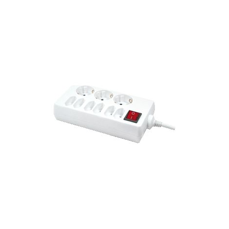 Regleta LogiLink de 9 tomas con interruptor, 1,5 m, blanca, IP20, 3500 W.