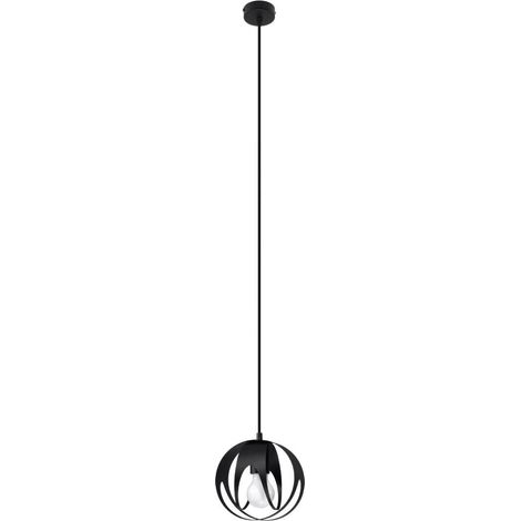 Lámparas colgantes Tulos negro acero 1xE27 16cm Sollux (1/5)