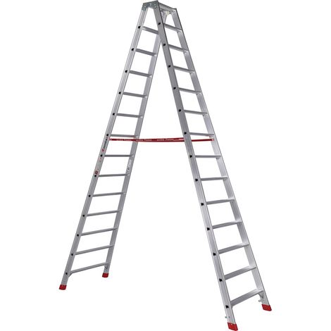 Euroline Premium 30577 Stufenstehleiter 2x14 Stufen (1/4)