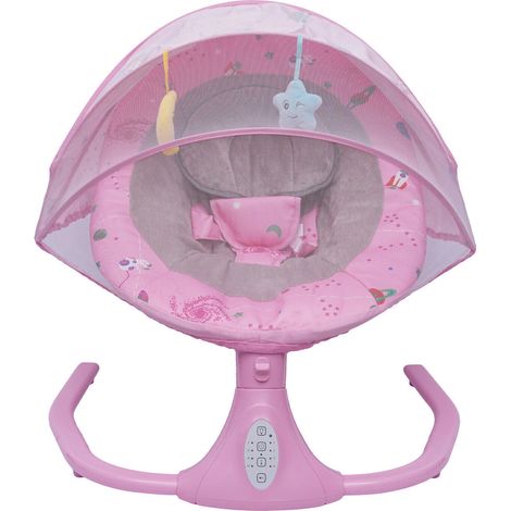 Elektrische Wippe Babywippe Schaukel Wiege USB mit Musik & Fernbedienung für Kinder bis 20 kg (1/5)