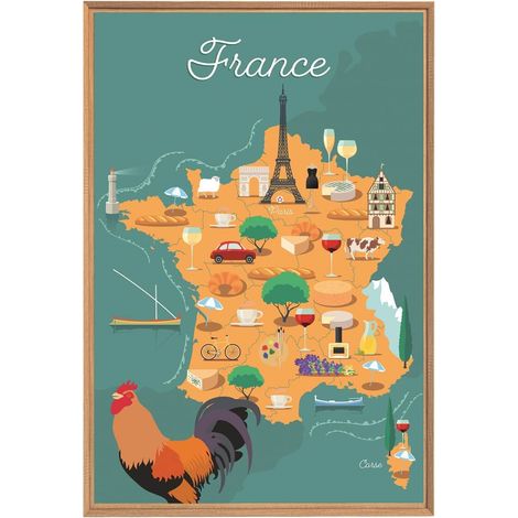 Tableau mural encadré traditions Françaises 65x97 cm (1/5)