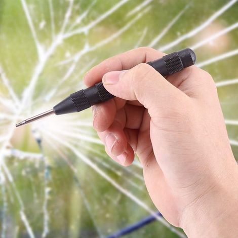 1 punta da trapano automatica in acciaio nero con forza regolabile e punzone centrale. (1/5)