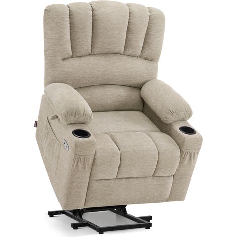 M MCombo Fernsehsessel mit Aufstehhilfe Elektrisch, 7102 (Stoff, Beige) (1/5)
