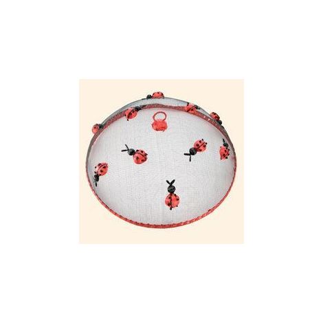 Cloche protège-plat - Coccinelles - 36 cm - Rouge et noir - Protection anti-insectes - Design élégant (1/3)