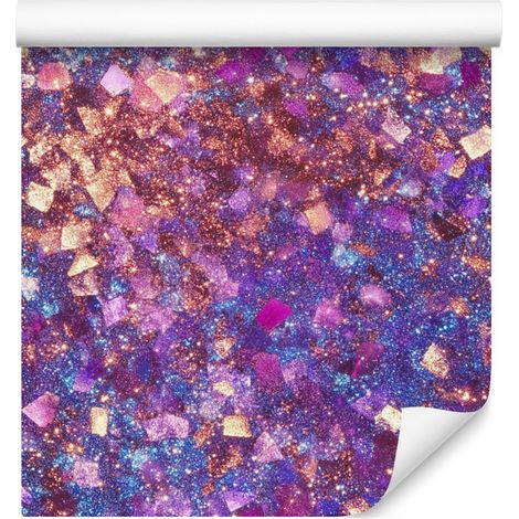 Papel pintado iridiscente con purpurina, morado y violeta, 50x1000 cm (1/5)