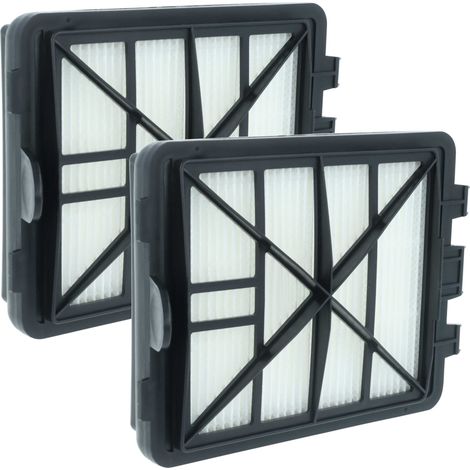 vhbw 2x Staubsaugerfilter kompatibel mit Kärcher VC 6200, VC 6100, VC 6150, VC 6, VC 6250 PET Staubsauger - Abluftfilter (EPA-Filter) Schwarz Weiß