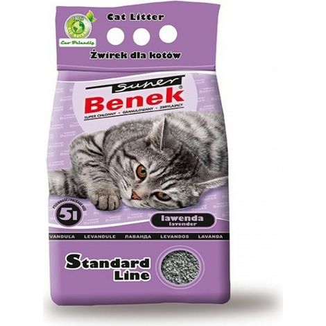 Arena para gatos Super Benek Standard color lavanda, 5x5 l