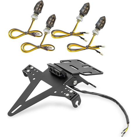 Set Supporto per Targa + 4x Indicatori di Direzione LED Zaddox KX4