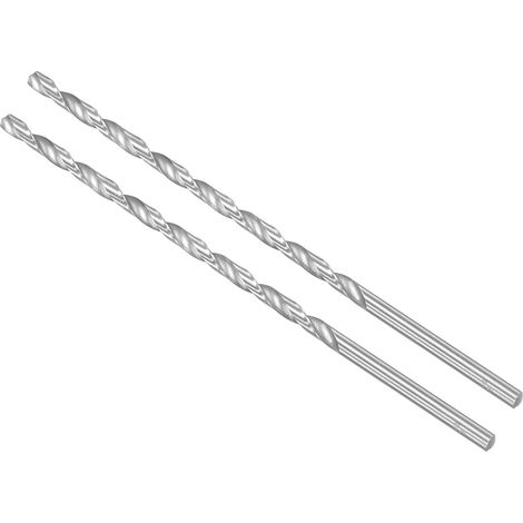 Forets Hélicoïdaux Extra Longs en Acier Rapide, 7,5mm Diamètre 250mm Longueur, Foret Hélicoïdal Droit – Applications : pour Métal, Bois, Plastique, Aluminium, 2 Pièces (1/5)