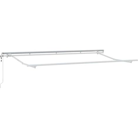 Cadre d'auvent Blanc 4 x 2 m Métal