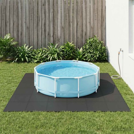 vidaXL Tappetino per piscina 50 pz Nero 18 m² Schiuma EVA