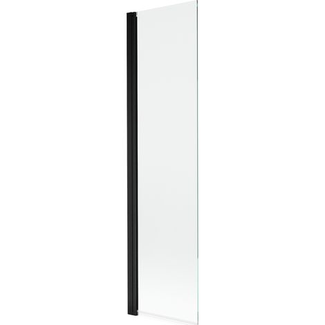 Mexen – Paroi de douche 1-volet 50 x 150 cm – Verre trempé transparent – Finition noire – Ajustement largeur – Joint élastomère – 8A90500017000 (1/4)