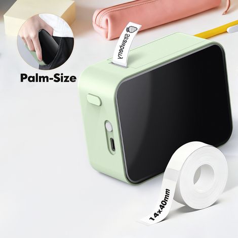 Étiqueteuse Bluetooth, P15 Mini Imprimante Etiquette Autocollante, APP Connexion, Compatible avec iOS et Android pour Maison, Bure au, école (Vert) (1/5)