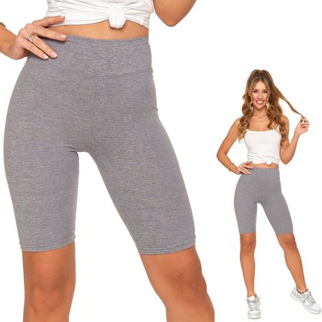 Leggings de ciclismo de talle alto Peach Touch Fit Moraj L/XL Graphite Melange (1/5)