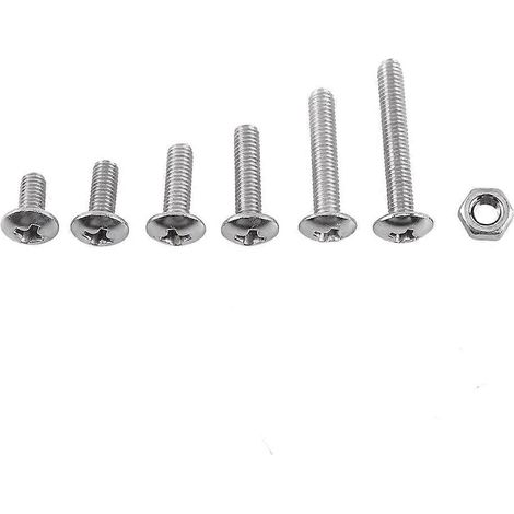 Assortiment de vis, boulons et écrous hexagonaux M3 en acier inoxydable 304 (tête bombée) (1/3)