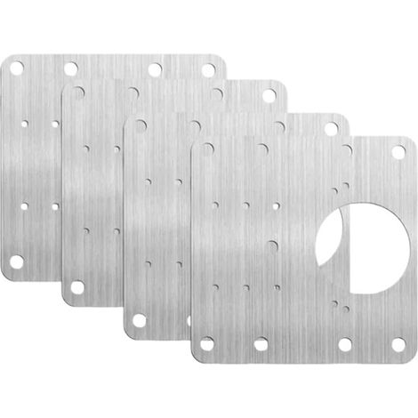 APEX Kit de réparation de charnières de meubles de cuisine en acier inoxydable (4 pièces), fixation de tiroirs, de tables, de fenêtres et de portes. (1/2)