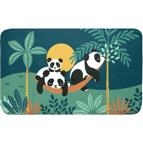 Tapis enfant 45 x 75 cm velours Panda