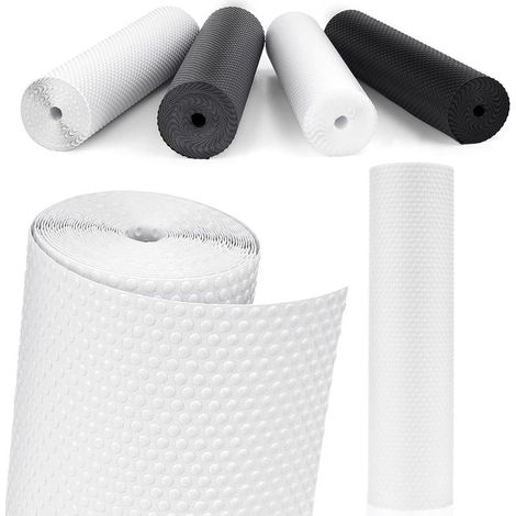 Tapis de fond de tiroir antidérapant, tapis en plastique pour étagère de réfrigérateur, protection des meubles de camping, sous l'évier de cuisine (transparent/50 cm x 500 cm) (1/5)