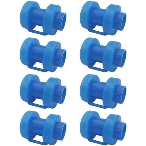 Trampoline End Caps - Set of 8 Protective End Caps for Trampoline Net Bars - Green Indoor Trampoline with Cap for 25mm Posts Safety Net (1/5)