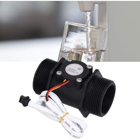 Wasserdurchflusssensor, YF-DN50 DC5-24V Durchflussmesser G1,5 Zoll Hall-Effekt-Turbinen-Durchflussmesser für automatische Wasserspender, Kartenlesegeräte (1/2)