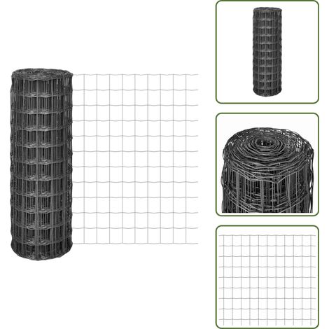 Clôture euro Acier 25 x 1 m Gris - Clôture Euro - Clôture Acier - Clôture Décorative - Clôture Jardin - Clôture Poule (1/5)