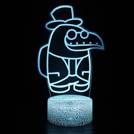 Intelligente 3D-LED-Lampe mit Fernbedienung, Stickmuster, 16 Farben, Weihnachtsgeschenk, Kinderzimmerdekoration, Festtagsgeschenk (H)