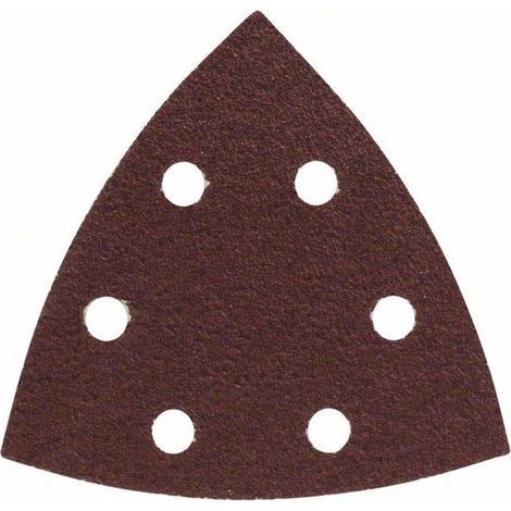 Feuille abrasive Delta avec bande auto-agrippante, perforé Bosch Accessories 2607019488 Grain 60 Cote d'encoignure 93 m