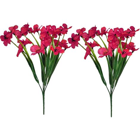Bouquet De Fleurs Artificielles - 34 Cm - Pour Décoration Intérieure Mariage Centre De Table Café - 2 Pièces (1/5)