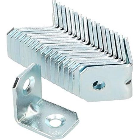 KOTARBAU Lot de 25 raccords d'angle 20 x 20 x 16 mm - En acier galvanisé (1/5)