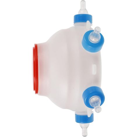 Biberon pour Veaux en Plastique Blanc 2,5 L Design Horizontal Multifonction pour Alimentation des Petits Animaux la Ferme (1/5)