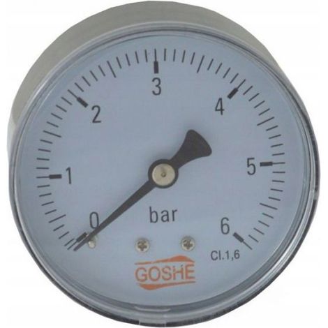 Manomètre Axial - 63 mm - 0 à 4 bar - Raccord G 1/4" - Précision Classe 1,6