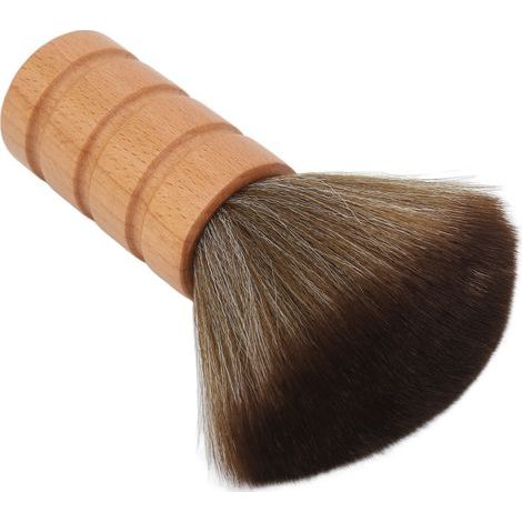 Brosse à raser en nylon souple avec manche en bois - Idéale pour mousse et barbe