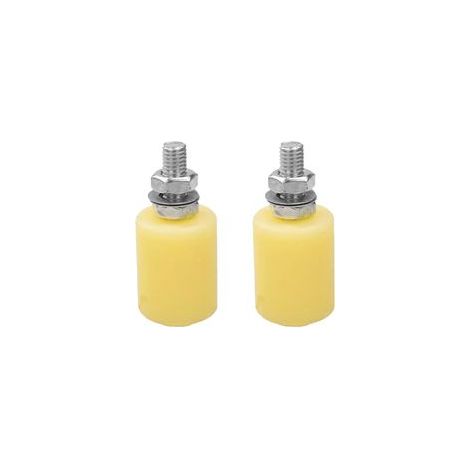 2 roulettes pour portail coulissant, roulettes robustes en nylon pour la maison, le garage et le jardin (32 x 40 mm)