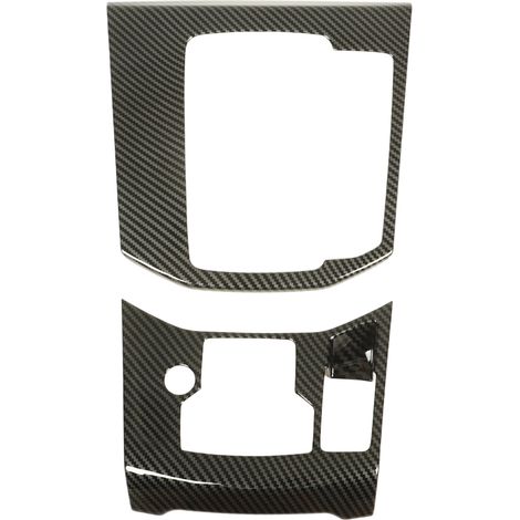 Schalthebelabdeckung, 2-teilig, Carbon-Optik, angenehm anzufassen, leicht zu reinigen, Ersatzteil für Mazda CX-5 2017-2023 (1/5)