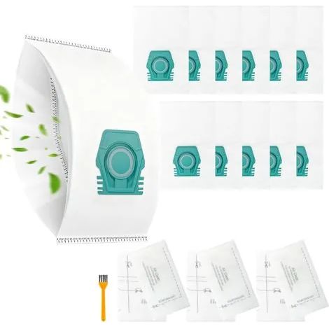 12 sacs d'aspirateur compatibles avec les modèles Miele Guard L1 et Guard S1 M1, grande capacité, incluant 3 filtres de protection moteur (1/3)