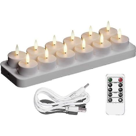 Bougies chauffantes Uppladdensbara, 12 pcs uppladdensbara