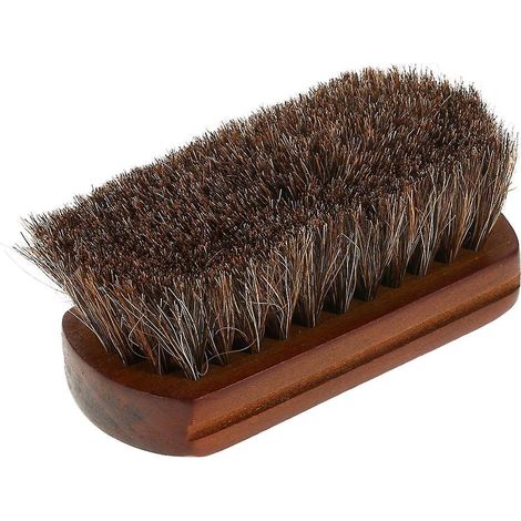 Herren-Bartbürste aus Holz mit natürlichen Rosshaarborsten für Schnurrbart und Rasur.