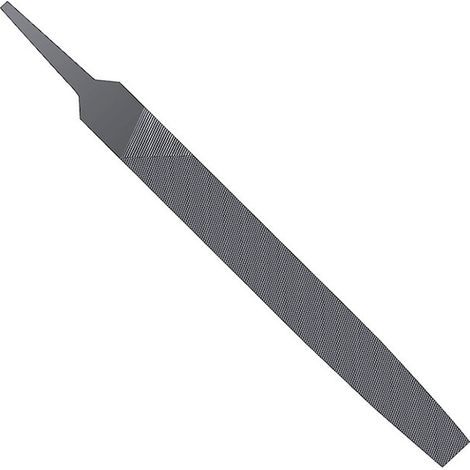 Lime plate moyenne, acier au carbone, double taille, 19 cm, sans manche (1/5)