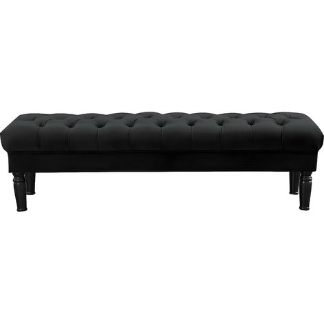 Banc RINALDO - Velours noir (1/2)