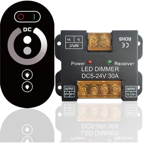 RF 30A Touch Dc12V DC24V Contrôleur de Couleur Kit de Contrôleur Tactile RF Gradateur LED pour Lumières LED (1/5)